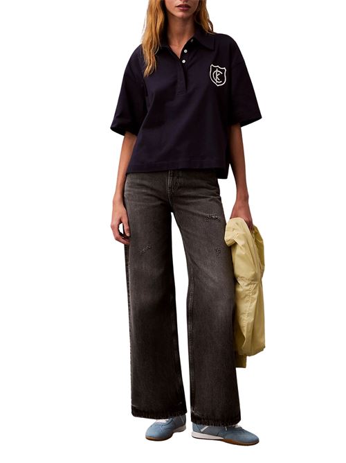 Polo blu in cotone Calvin Klein Jeans | LV047B209GRNV